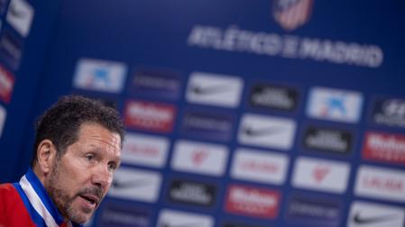 El entrenador del Atlético de Madrid, Diego Simeone