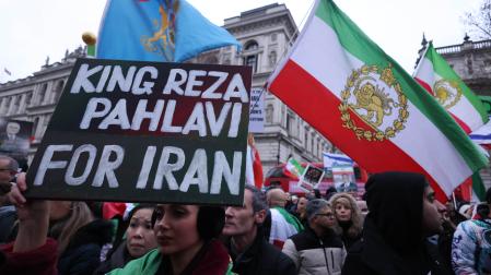 Manifestación en las calles de Londres en favor de los protagonistas de las protestas en Irán