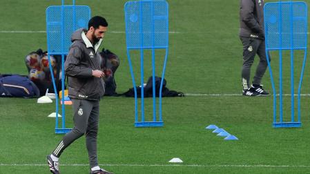 El nuevo entrenador del Real Madrid en sustitución de Xabi Alonso, Álvaro Arbeloa, dirige el entrenamiento del equipo en la Ciudad Deportiva de Valdebebas en Madrid este martes.