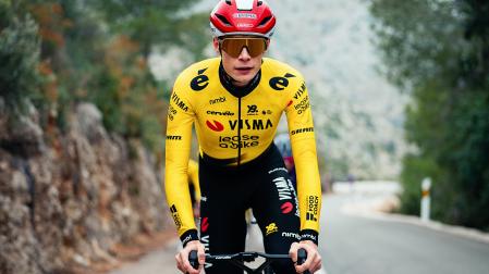 El ciclista danés Jonas Vingegaard en un entrenamiento con el Team Visma