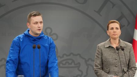 Jens-Frederik Nielsen, primer ministro de Groenlandia, y Mette Frederiksen, primera ministra de Dinamarca