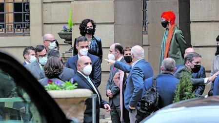 Visita de Pedro Sánchez a los jardines de la Diputación el 13 de noviembre de 2020