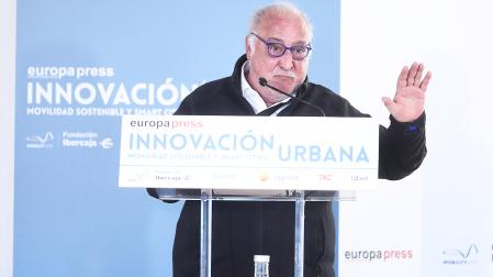 El director general de Tráfico, Pere Navarro, durante la Jornada ‘Innovación Urbana. Movilidad Sostenible y Smart Cities’, en el Hotel Eurostars Madrid Tower