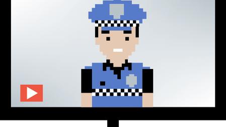 Imagen digitalizada de un agente de la Policía Municipal