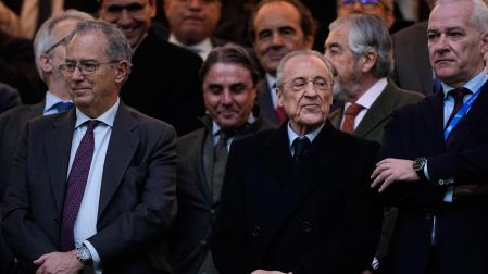 Florentino Pérez durante el encuentro contra el Levante