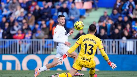 Jose Gaya marca el único tanto del partido ante el Getafe