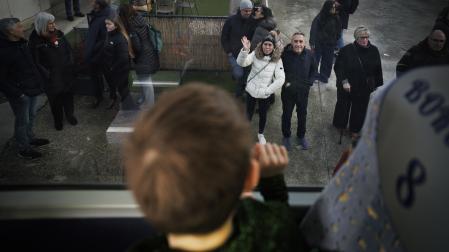 Las familias de acogida de Navarra despiden este lunes en Pamplona a los niños y niñas ucranianas que han pasado la Navidad en la Comunidad foral
