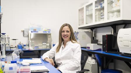 *A: Irati Aizpurua San Román *F: 15-01-26 *T: Foto de entrevista de domingo a Lucía Vanrell, cofundadora de Nanogrow. *L: CEIN, polígono Mocholi, Noáin.