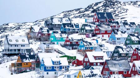 Una zona de la ciudad de Nuuk (Groenlandia)