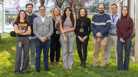 Almudena Manzanal, Tomás Muñoz, Carlos Ortiz De Solorzano, Uxua Mancheño, María Lucía Chiclana, Sandra Hervás, Álvaro Teijeira, Iván Cortés e Inés Antomás, del Cima Universidad de Navarra