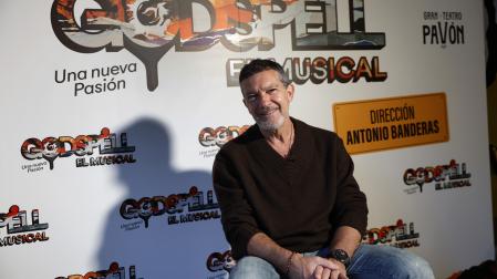 Antonio Banderas, en la presentación de 'Godspell' en Madrid