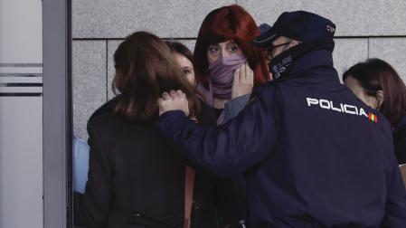 Patricia Úriz, a su llegada a la Audiencia Nacional