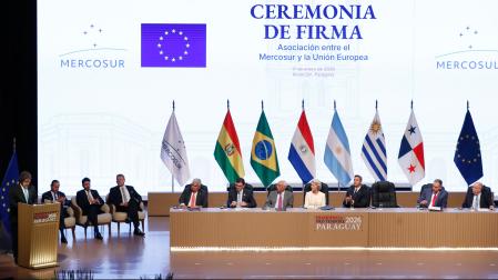 Ceremonia de la firma del acuerdo de libre comercio entre la Unión Europea (UE) y los países del Mercosur, en Asunción (Paraguay)