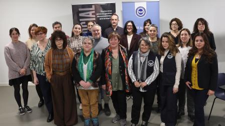 Representantes de las entidades y empresas involucradas en el proyecto Sabor social, liderado por el Banco de Alimentos de Navarra