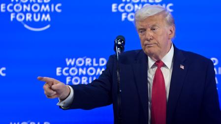 El presidente de Estados Unidos, Donald Trump, este miércoles en el Foro de Davos (Suiza)