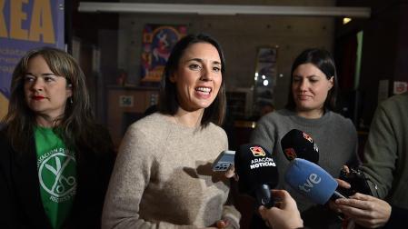 Irene Montero, en un acto en Zaragoza este pasado 24 de enero