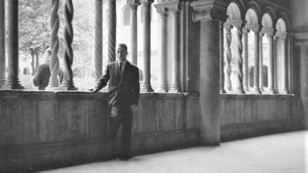 Mirande 1957an Italiara egindako bidaia baten ateratako argazkian