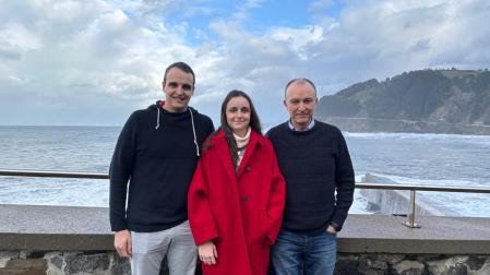 Pablo y Cecilia Aragón Sesma y su padre Miguel Ángel Aragón Buzarra