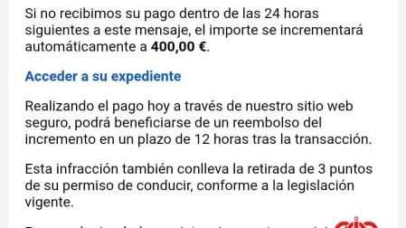 Correo estafa de la DGT