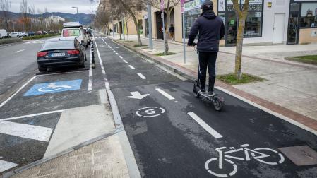 Zona destinada a bicicletas y monopatines en Reino de Navarra