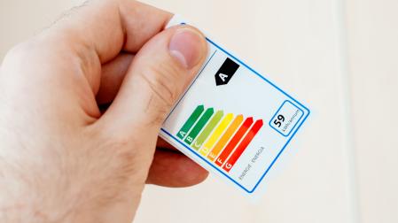 Etiqueta de eficiencia energética utilizada desde 2021 para los electrodomésticos.