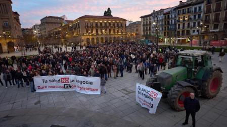 Fotos de la manifestación en Pamplona del sector agrario en contra del acuerdo Mercosur