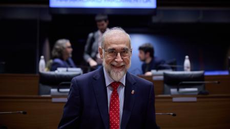 El consejero de Salud, Fernando Domínguez, en el Parlamento foral.