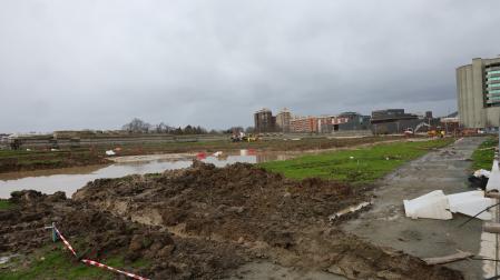 Vista exterior de las obras