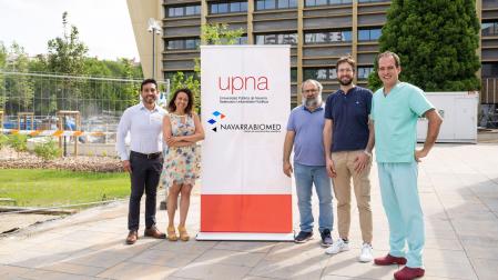 De izq. a dcha.: Alcibíades Segundo Díaz, Almudena Sánchez Villegas, Jaime Andrés Rincón, Cédric Marco y Gonzalo Luis Alonso, en una imagen tomada al inicio del proyecto.