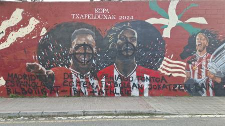 Nuevas pintadas en el mural de los Williams en Barakaldo: "Madridistas españoles"