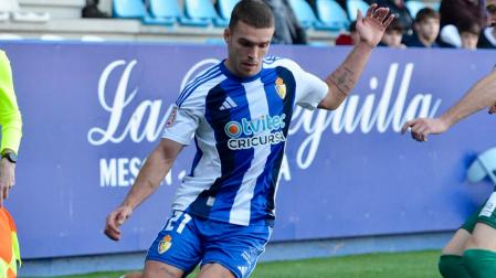 Diego Moreno durante un partido con la SD Ponferradina