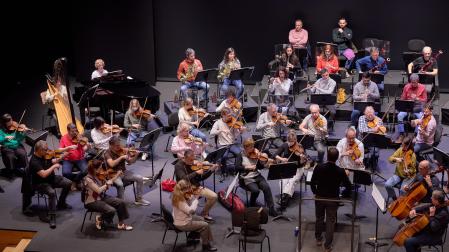 Ensayo general del concierto sobre Lorca y Falla que se podrá disfrutar este jueves en el Museo Universidad de Navarra