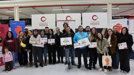 Los ganadores del certamen, durante la entrega de los premios