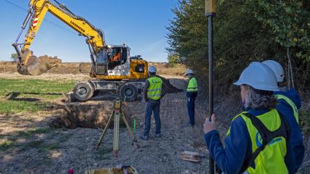 Comienzo de las obras del Canal de Navarra en término de Lerín en una  imagen tomada en 2020