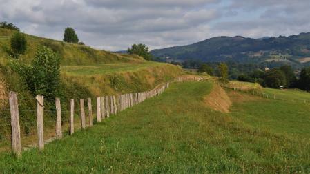 TERRAZAS DE CULTIVO EN ZIGA. “Las terrazas de Ziga se datan en el siglo VI, lo que sugiere que los pueblos actuales, tanto en Navarra como en toda Europa occidental, empezaron a configurarse tras la caída del Imperio romano a finales del siglo V”, explica Josu Narbarte