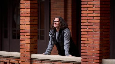 La misionera seglar María Dolores Martínez de la Ballina, en el Seminario de Pamplona