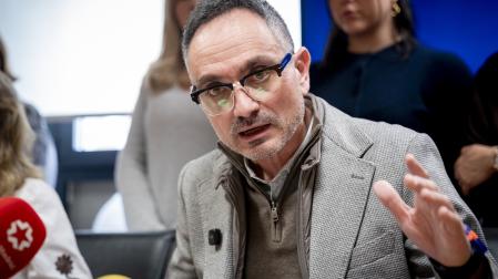 El alcalde de Móstoles, Manuel Bautista, comparece ante los medios, en el Ayuntamiento de Móstoles