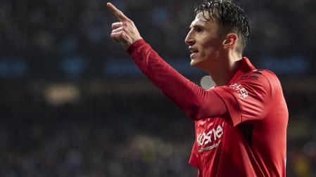 Budimir celebra su gol contra el Celta