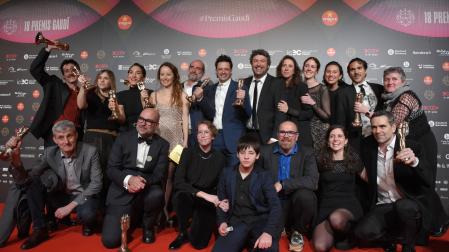 El equipo de 'Sirat', tras la gala de los Premios Gaudí