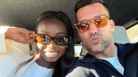 Fátima Diame y Miguel Ángel Moyá, en una de las fotografías publicadas en Instagram