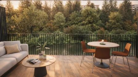 Terraza de los nuevos pisos en la Casa de Curtidores