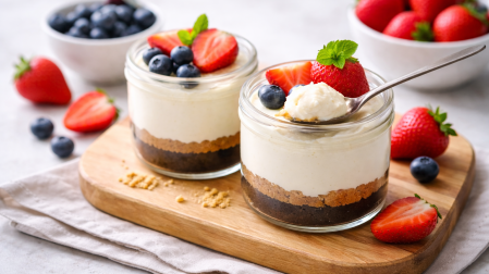 Para quienes buscan una opción todavía más fácil dee esta cheesecake japonesa, existe una variante que apenas requiere ingredientes