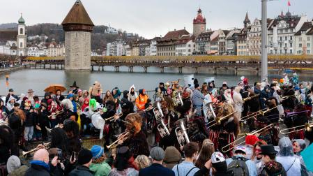 Imagen del carnaval de Lucerna (Suiza)