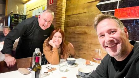 Carlos Latre, en el restaurante asador Bidea 2.