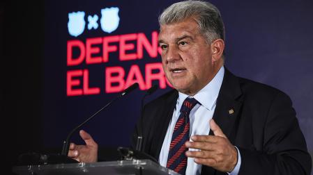 Joan Laporta, durante un acto este martes 17 de febrero en Barcelona
