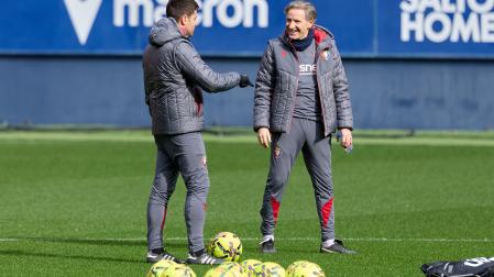 Alessio Lisci y Chema Sanz, primer y segundo entrenador de Osasuna
