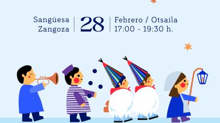 Detalle del cartel del Carnaval ArgiUrdin de Sangüesa.