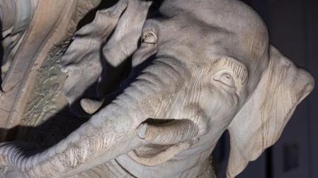 El elefante de la Plaza della Minerva en Roma, esculpido por Gian Lorenzo Bernini, ha aparecido con un colmillo roto