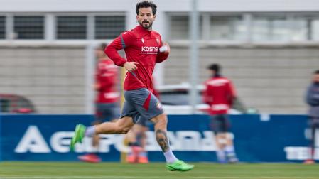 Rubén García, en un entrenamiento reciente