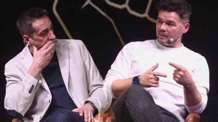 El diputado de Más Madrid en la Asamblea, Emilio Delgado, y el portavoz de ERC en el Congreso, Gabriel Rufián, durante el acto celebrado este miércoles en Madrid